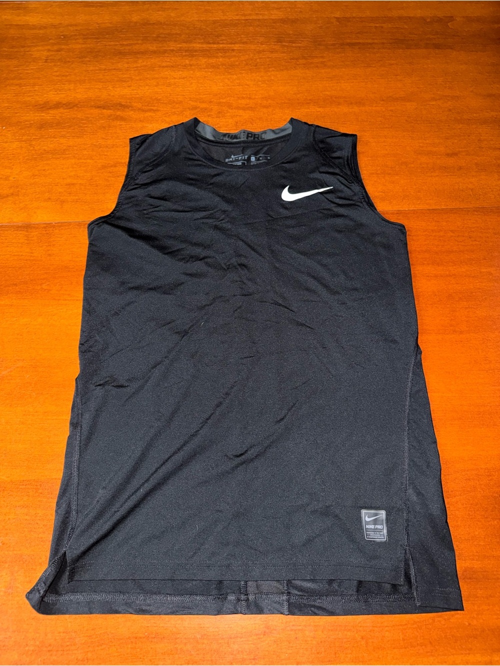 Nike Pro Dri-FIT Youth XL Black Sleeveless Compression Training Top